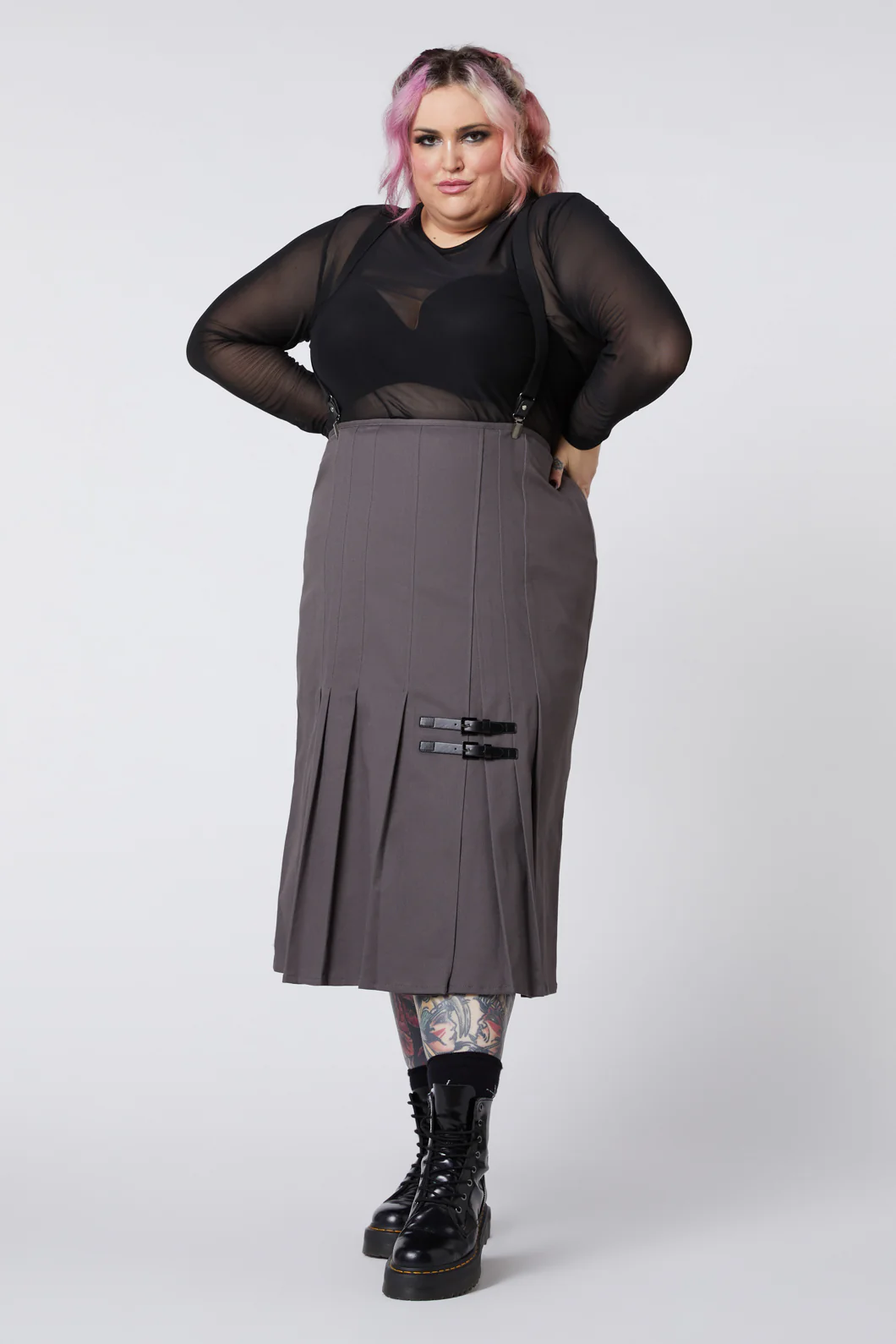 Curve Time & Date Pleated Skirt - Image 2
