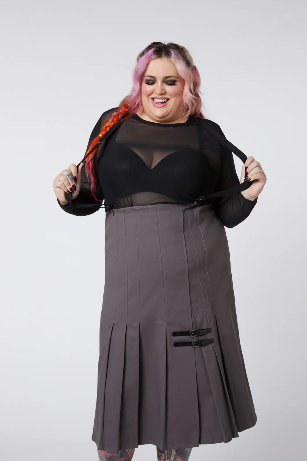 Curve Time & Date Pleated Skirt - Image 4