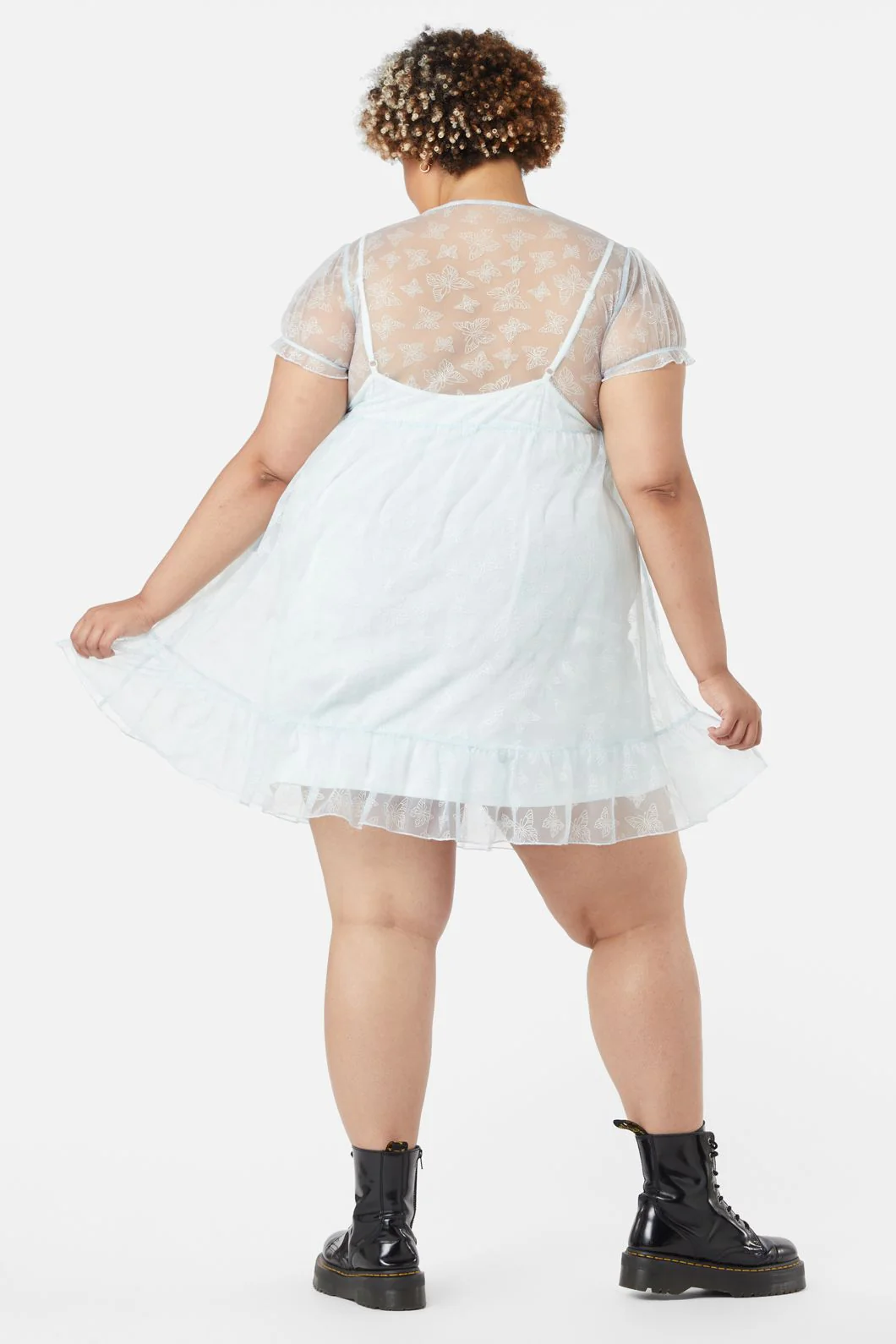 Curve Butterflies On The Wall Mesh Dress - Image 5
