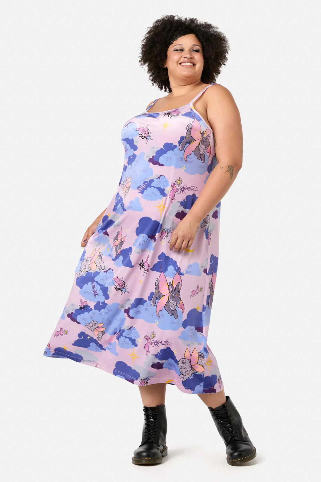 Curve Goodnight Bunny Velvet Dress