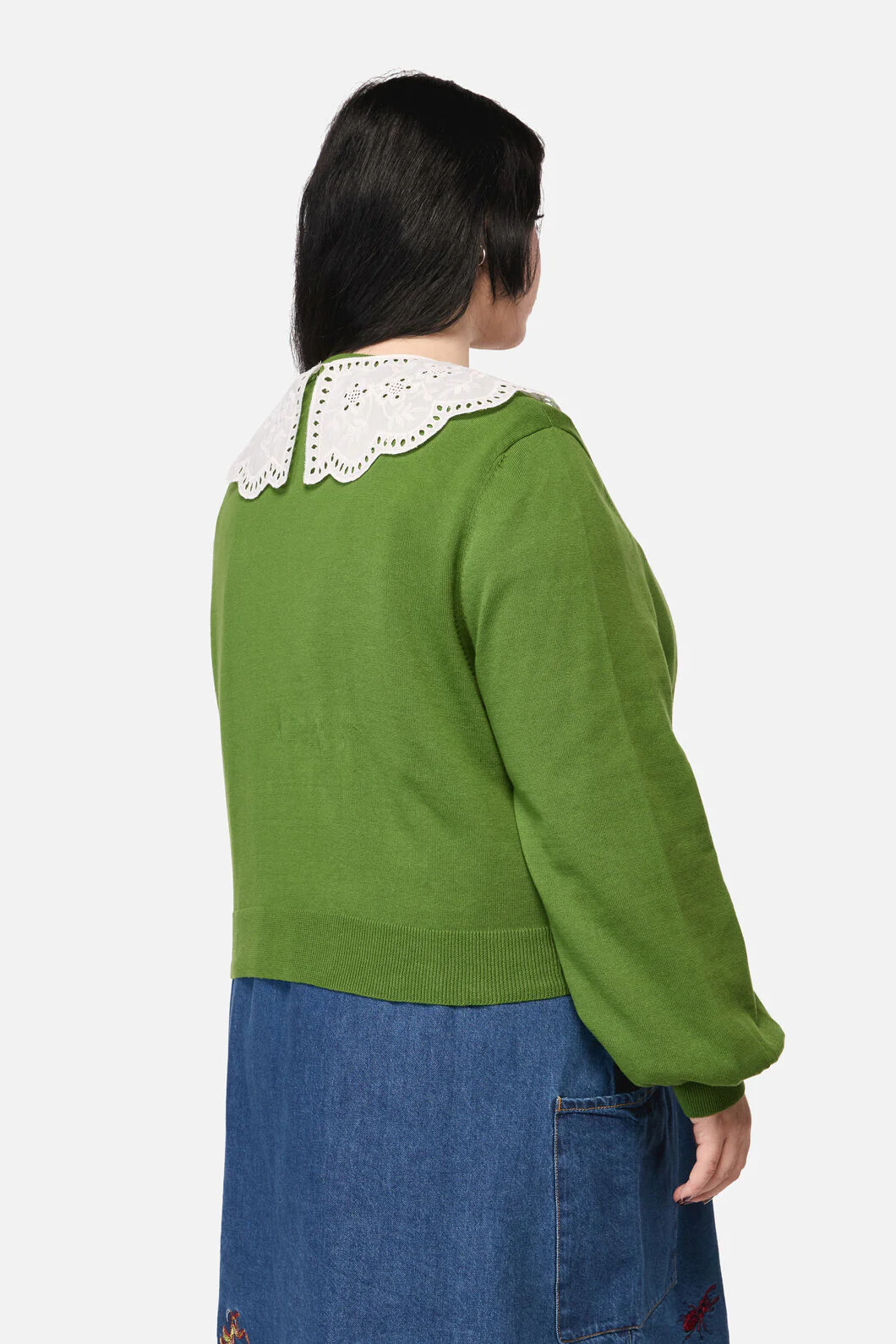 Curve Insect Lover Lace Trim Cardigan - Image 3