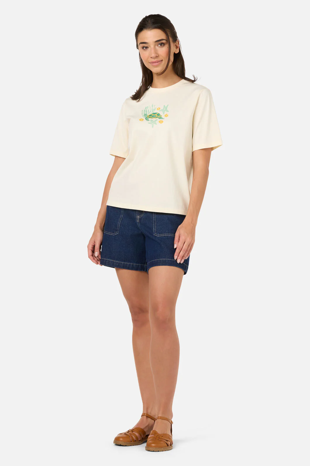 Cute Turtle Relaxed Tee - Image 3