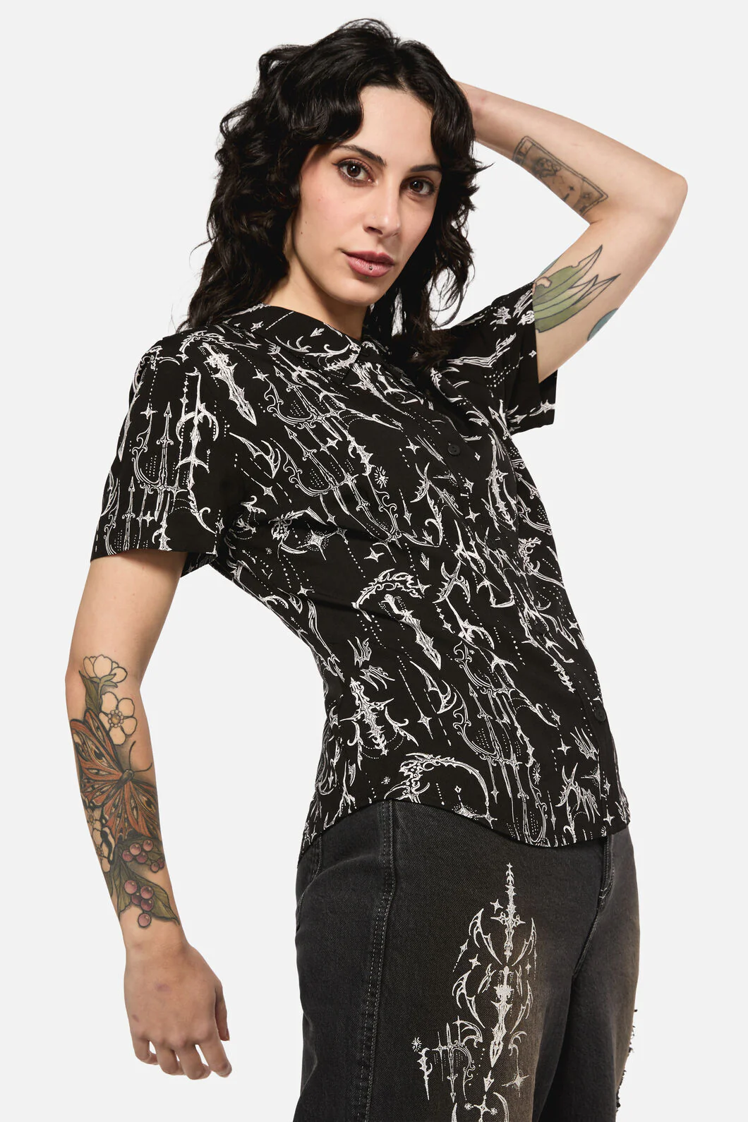 Cyber Print Viscose Blouse - Image 3