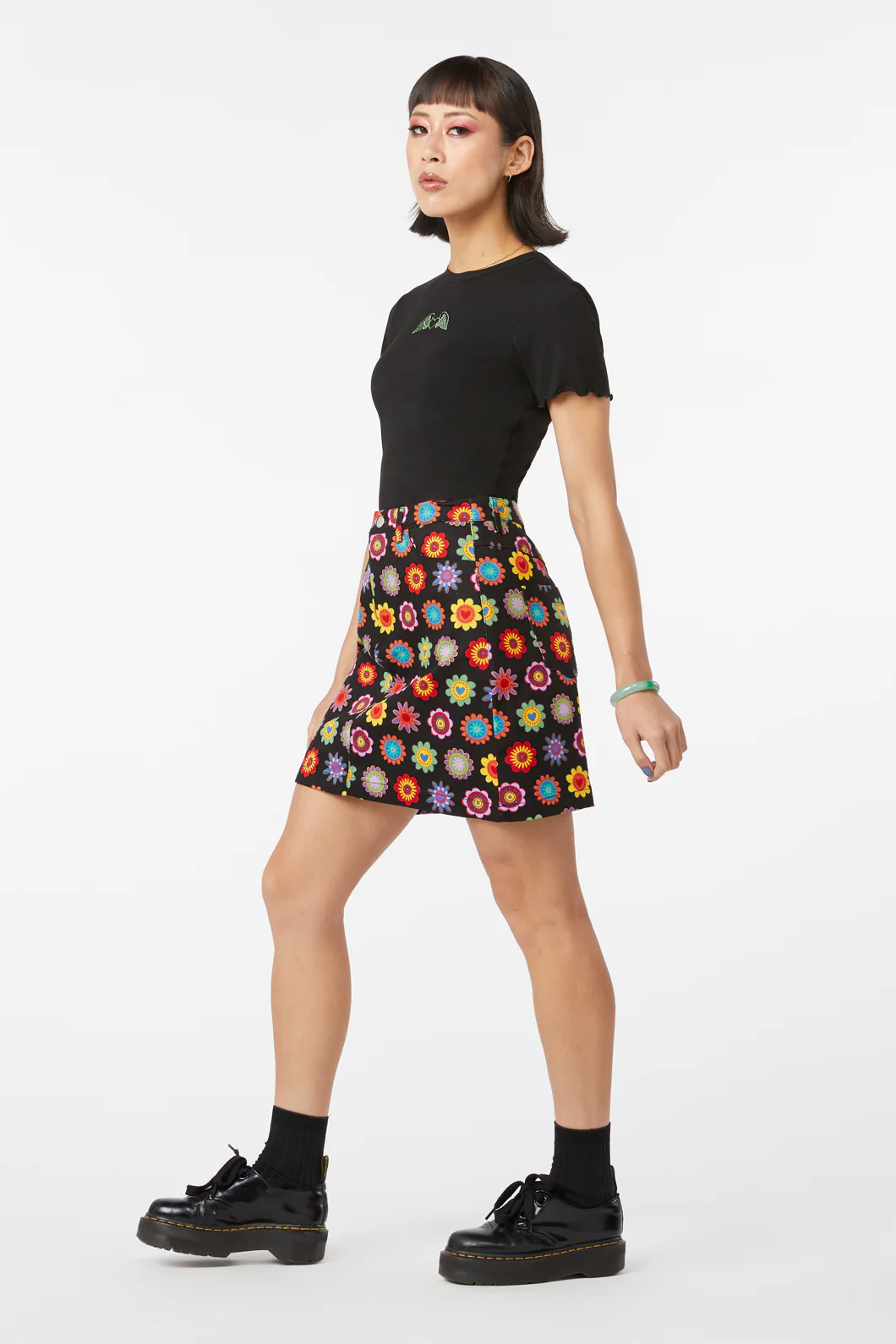 Daisy Cotton Drill Mini Skirt - Image 3