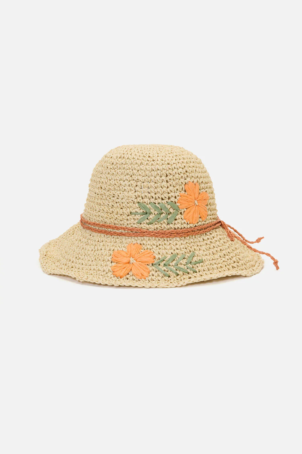 Daisy Embroidered Straw Hat