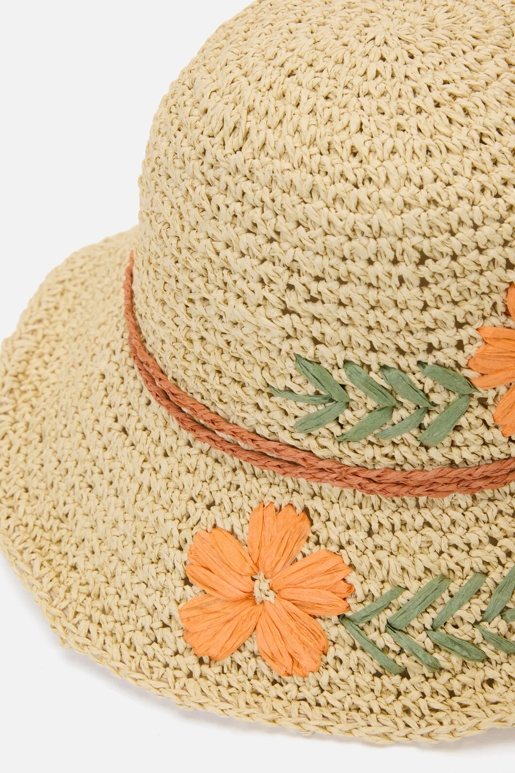 Daisy Embroidered Straw Hat - Image 5
