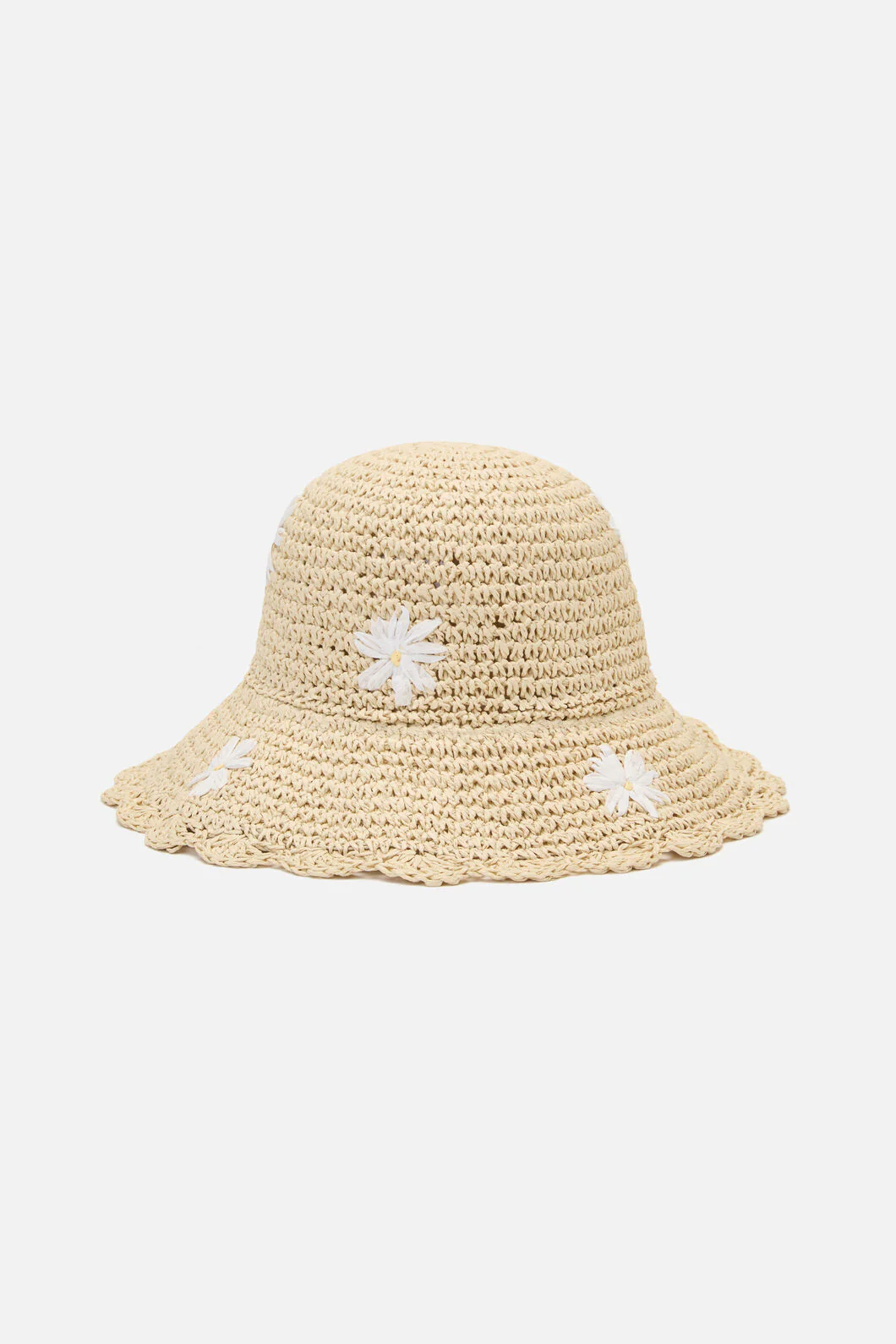 Daisy Embroidery Straw Hat - Image 5
