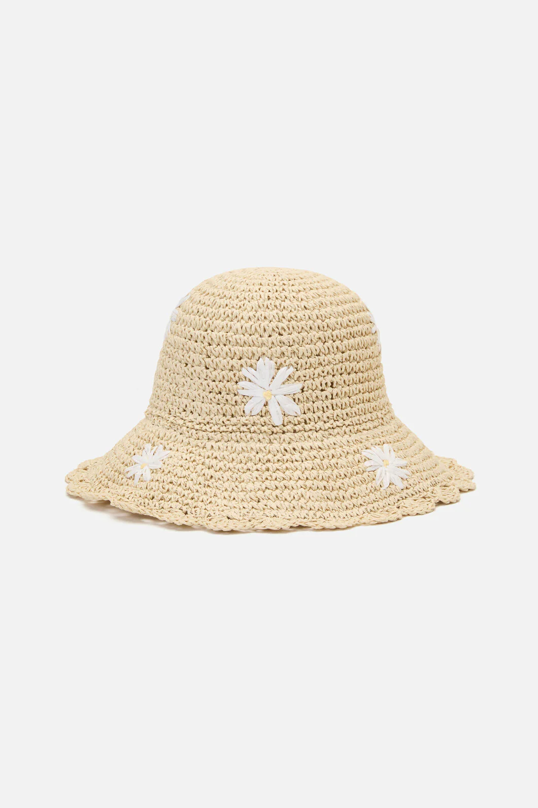 Daisy Embroidery Straw Hat - Image 7