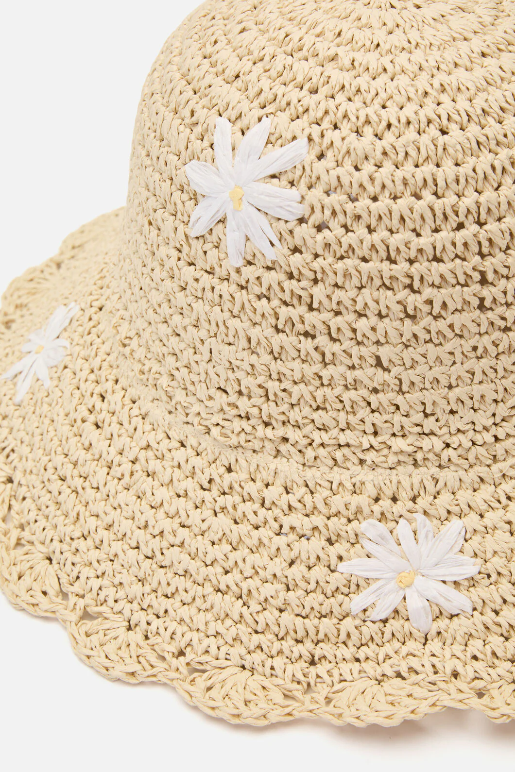 Daisy Embroidery Straw Hat - Image 8