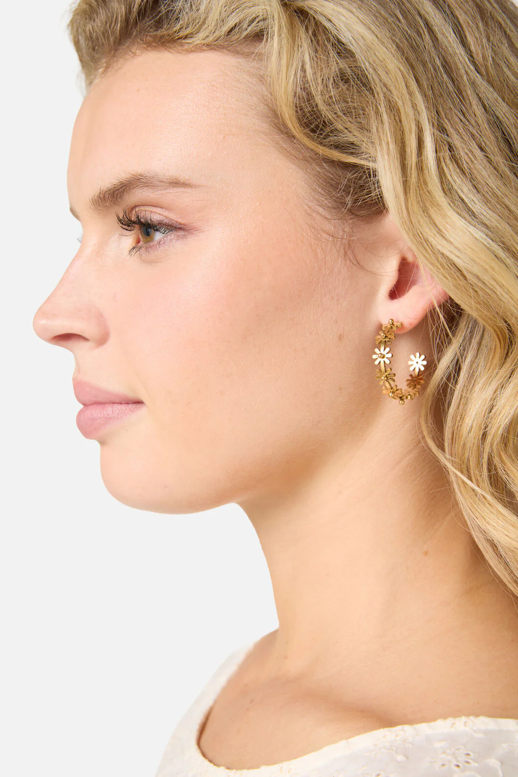 Daisy Hoop Earrings - Image 2