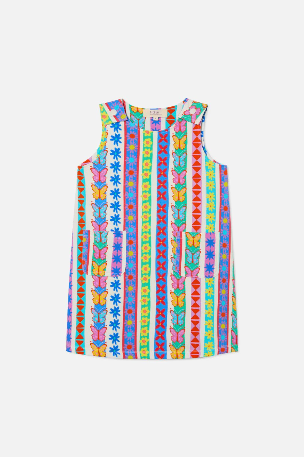 Daisy Stripe Kids Dress - Image 2