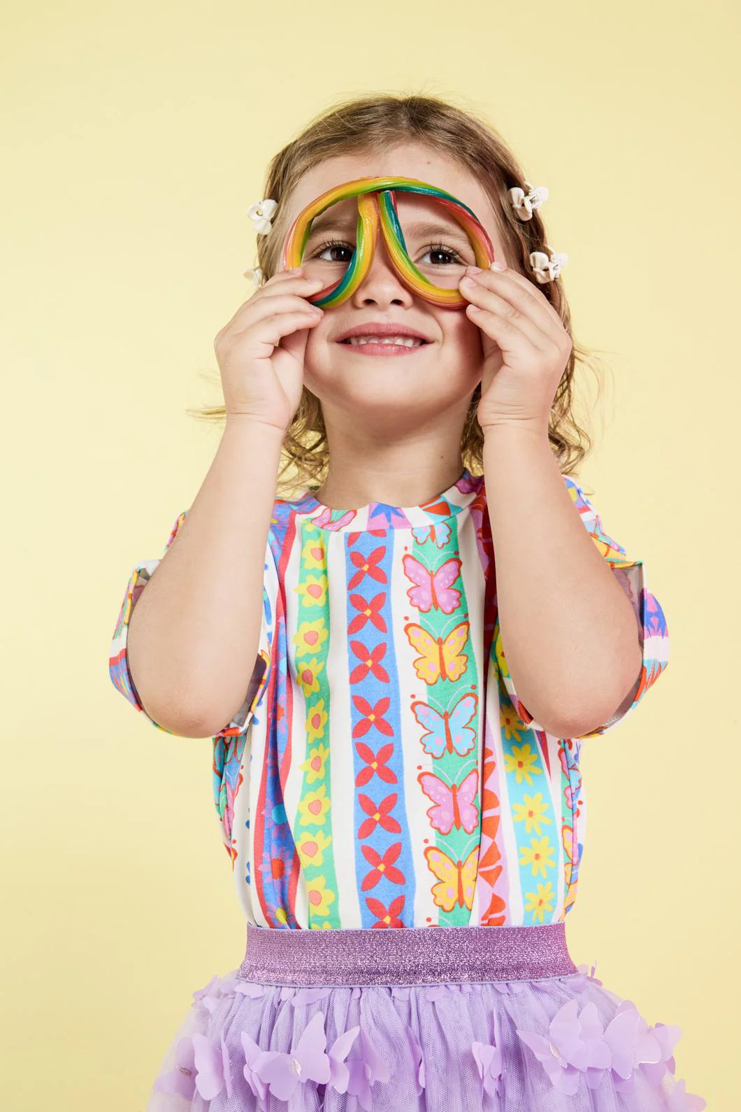 Daisy Stripe Kids SS Tee - Image 3
