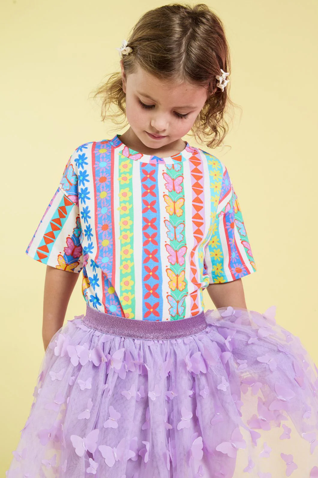 Daisy Stripe Kids SS Tee - Image 4
