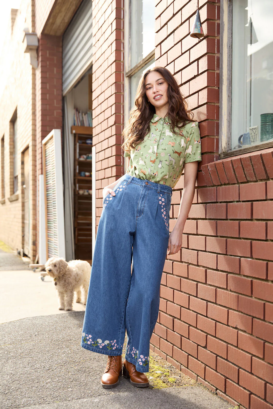 Dandelions Emb Denim Culotte - Image 6