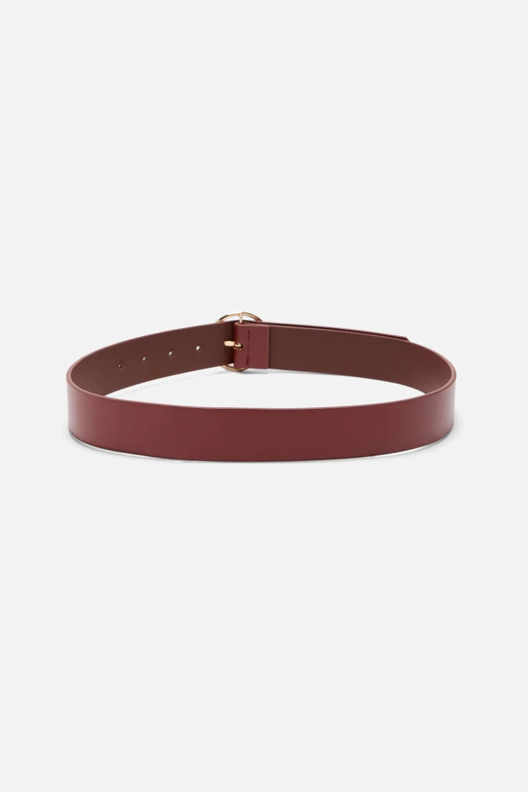 Dark Red Circle Buckle Belt - Image 4