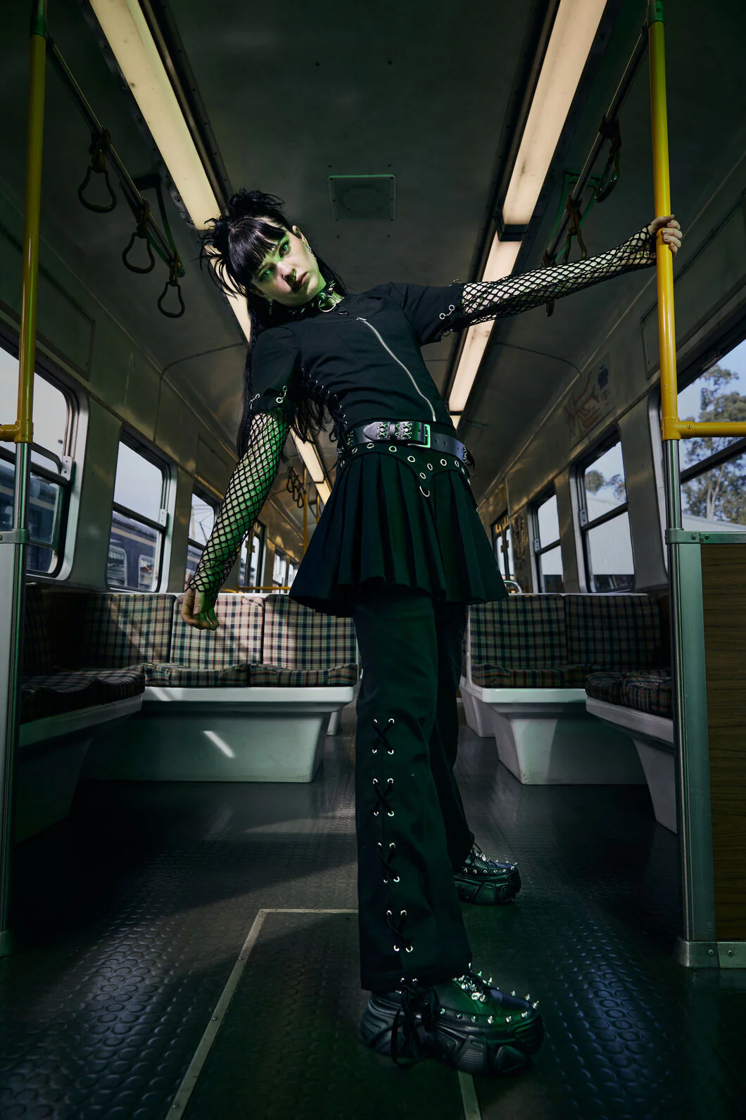Defiant Grunge Trim Skort - Image 3