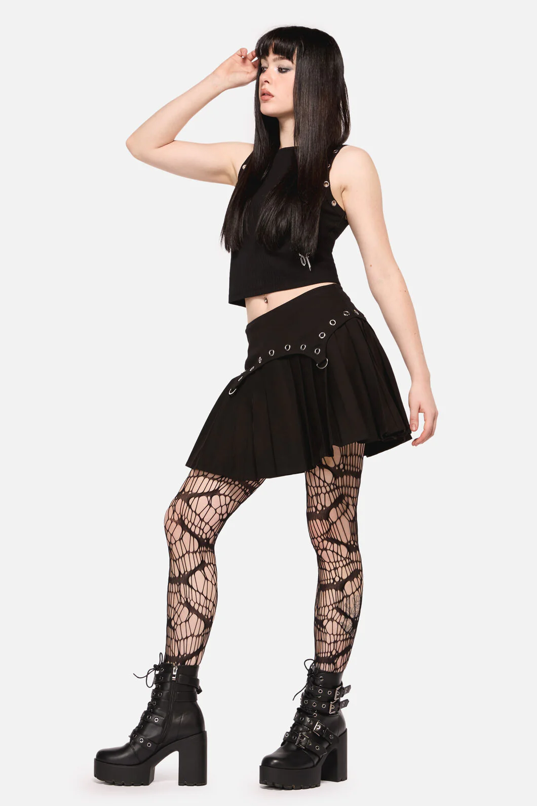 Defiant Grunge Trim Skort - Image 4