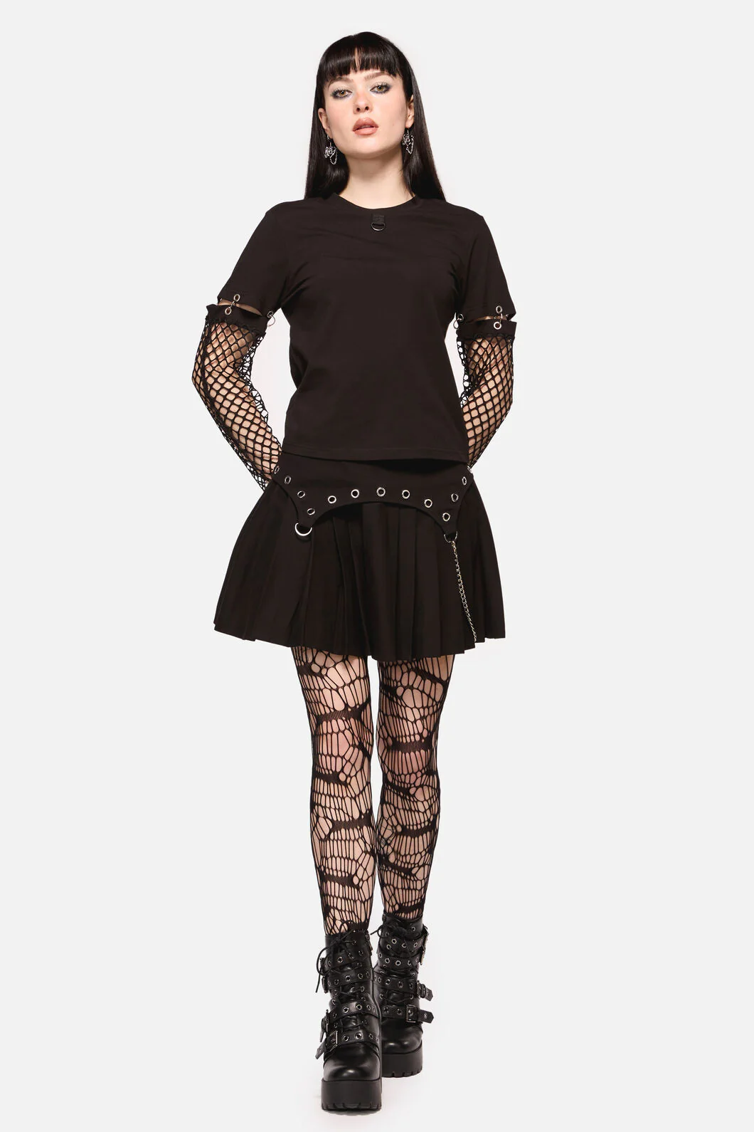 Defiant Grunge Trim Skort - Image 7