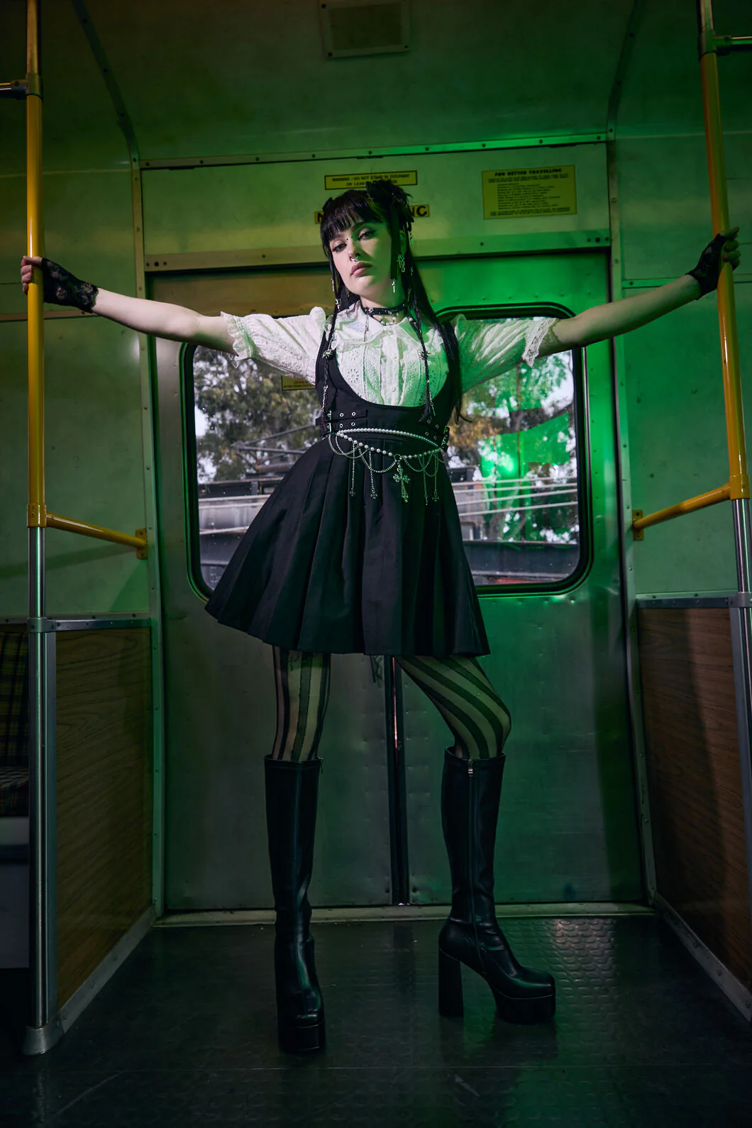 Defiant Punk Trim Pinafore - Image 2