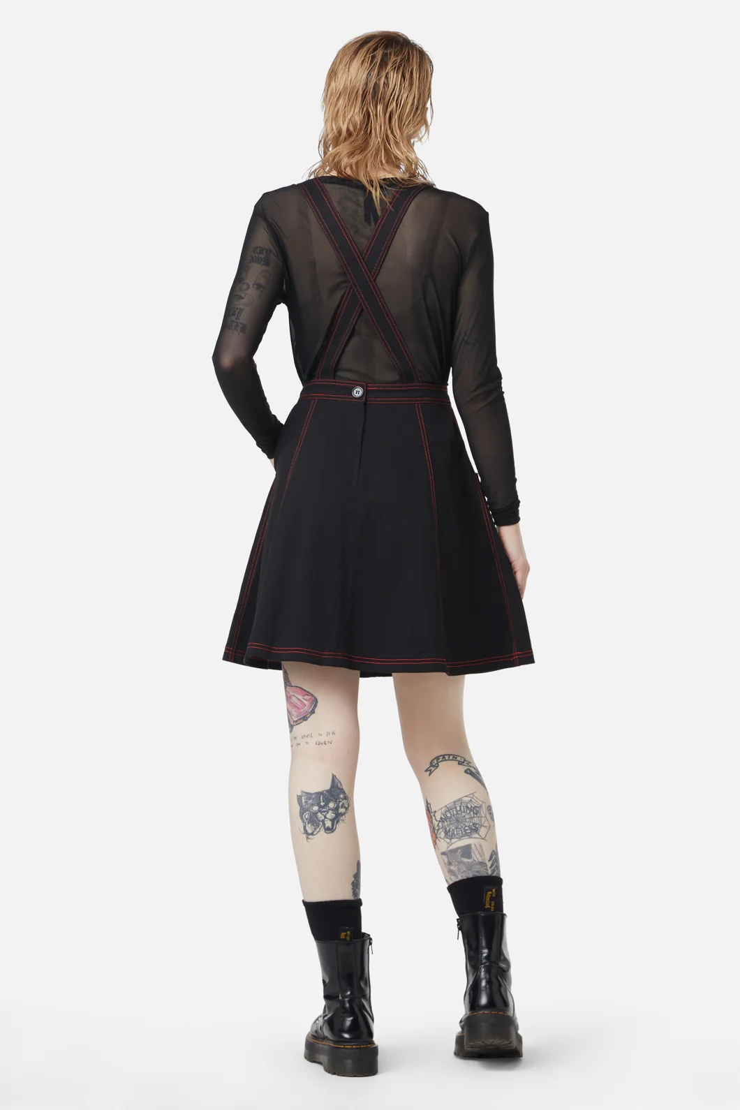 Defrauded Contrast Stitch Pinafore - Image 4