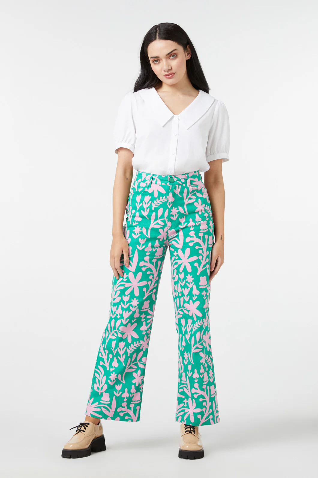 Della Floral Printed Jean - Image 4