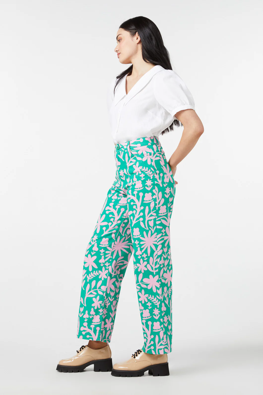 Della Floral Printed Jean - Image 5