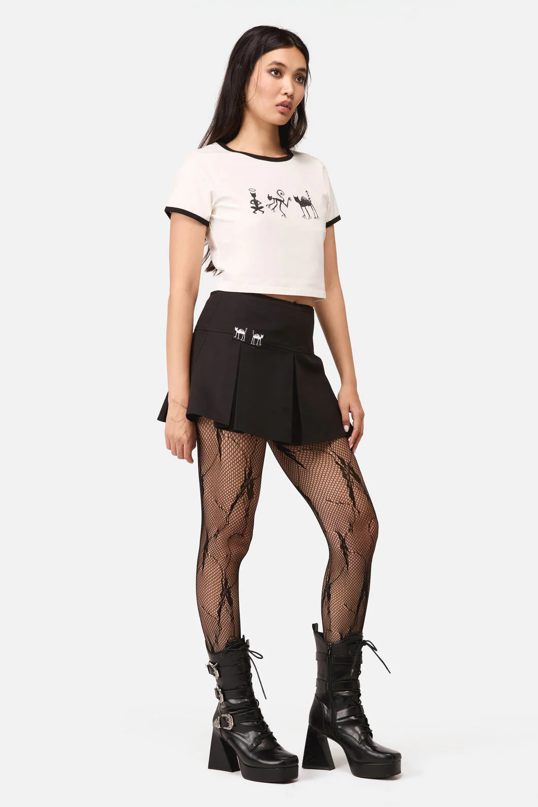 Demons Goth Mini Skort - Image 3