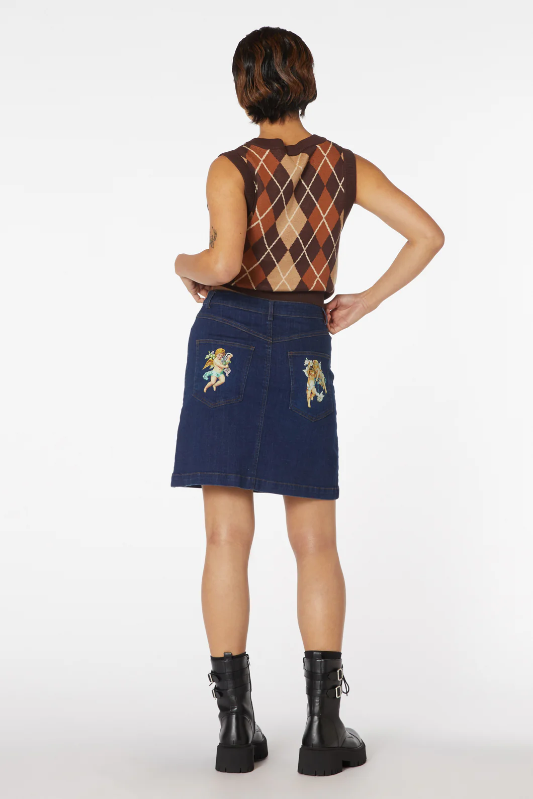 Denim Cherub Mini Skirt - Image 4