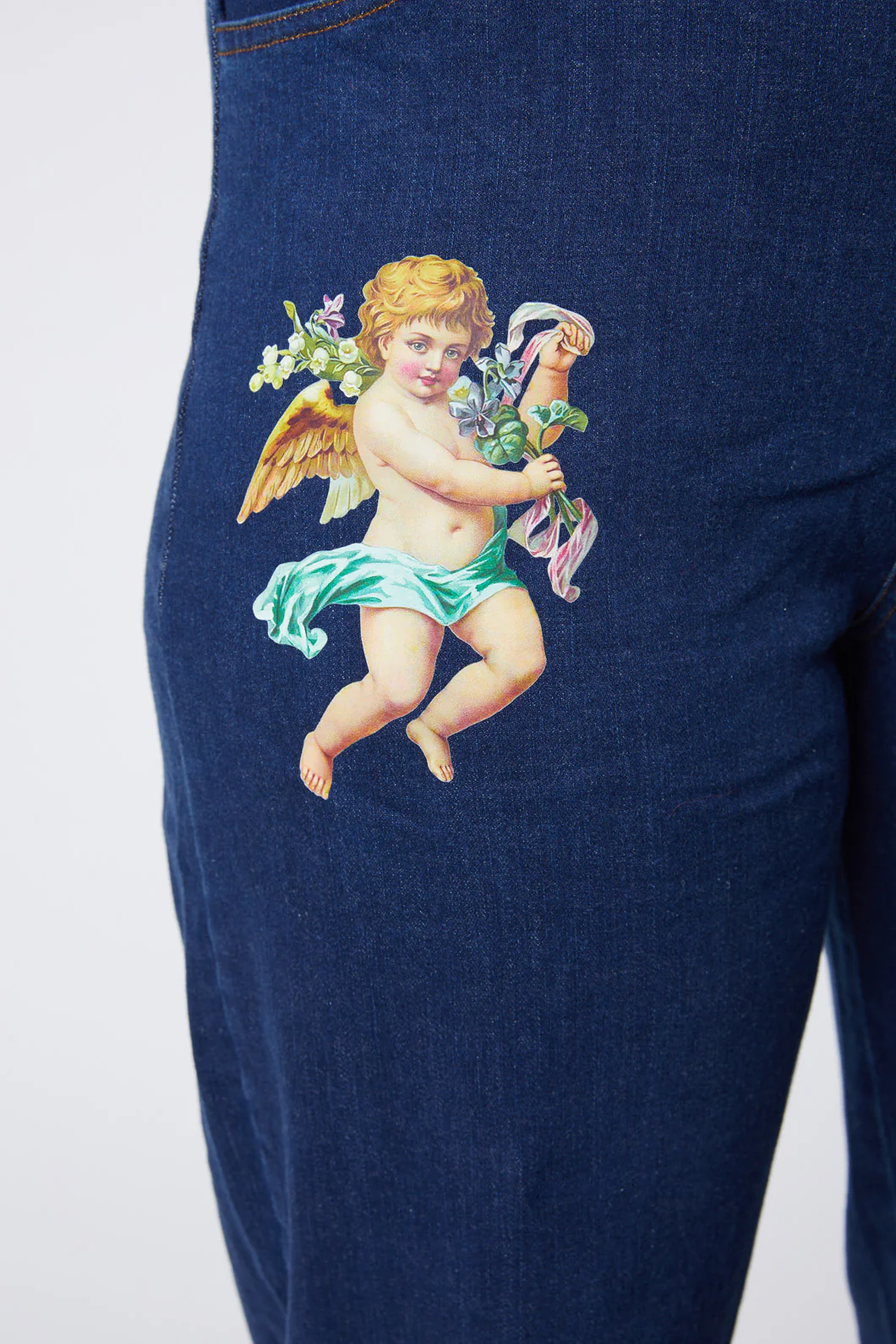 Denim Cherub Print Jean - Image 10