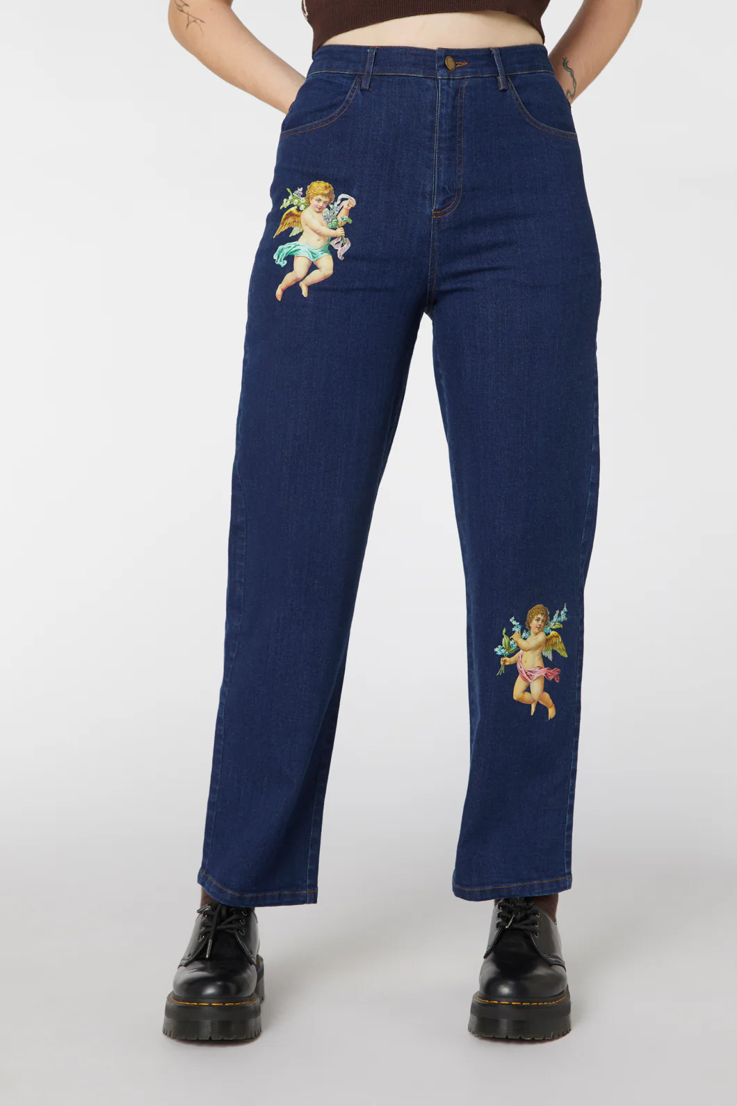 Denim Cherub Print Jean - Image 11