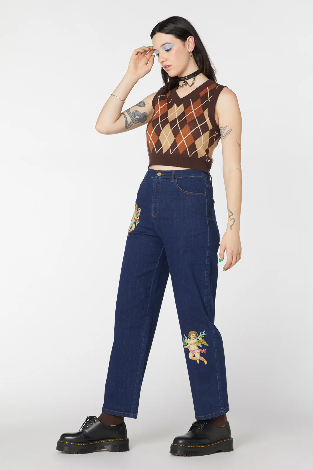 Denim Cherub Print Jean - Image 13