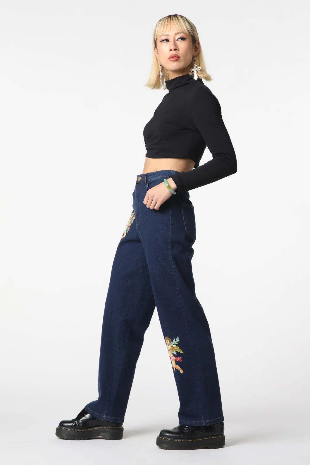 Denim Cherub Print Jean - Image 3