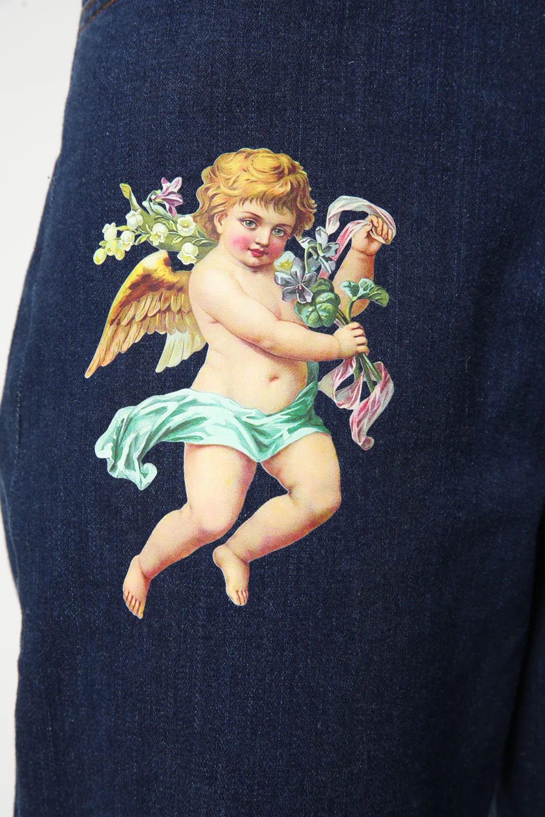 Denim Cherub Print Jean - Image 5
