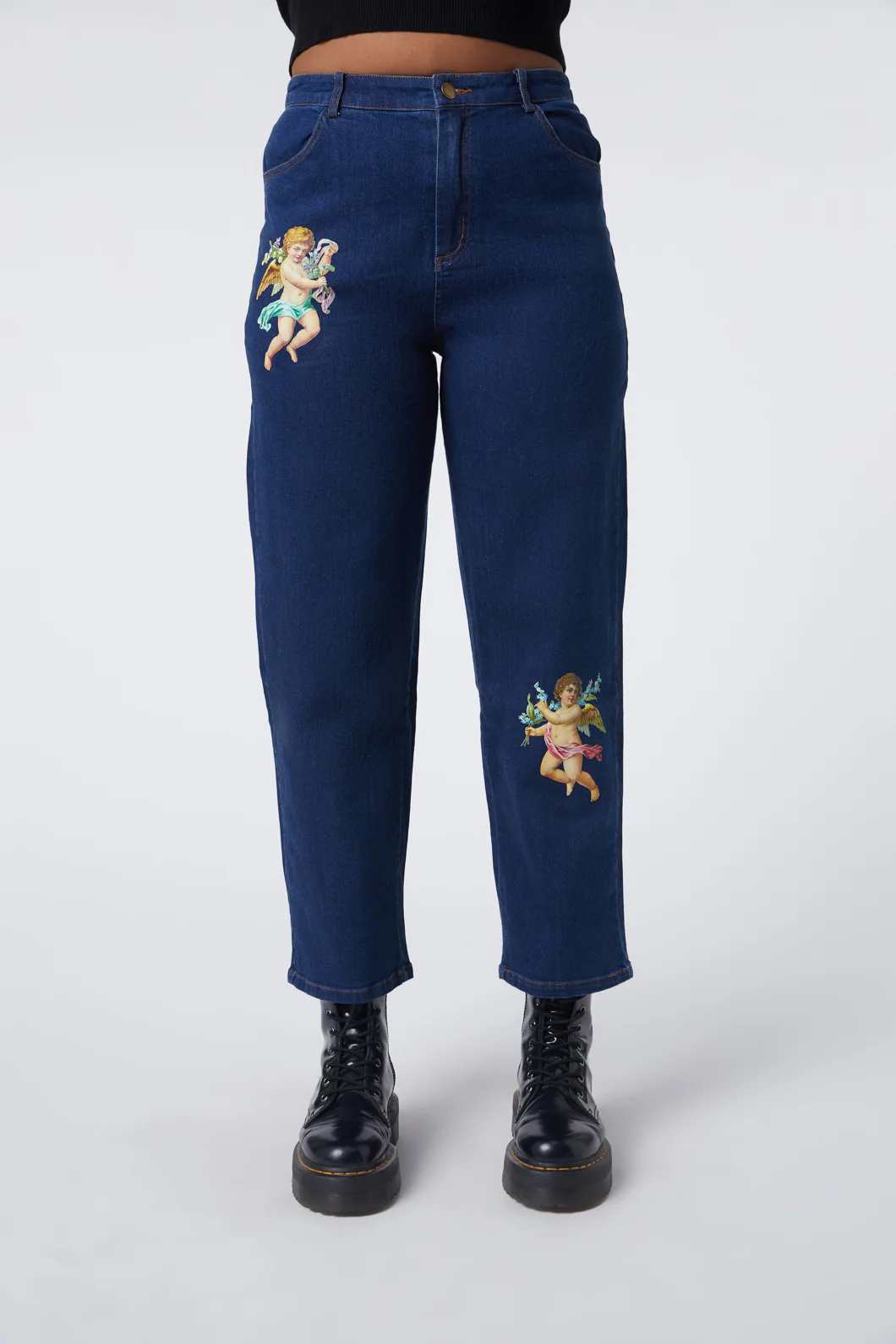 Denim Cherub Print Jean - Image 6