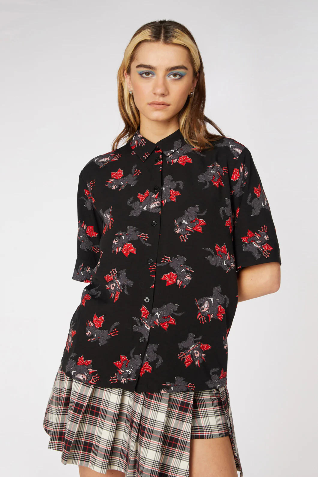 Devil Loose Viscose Blouse