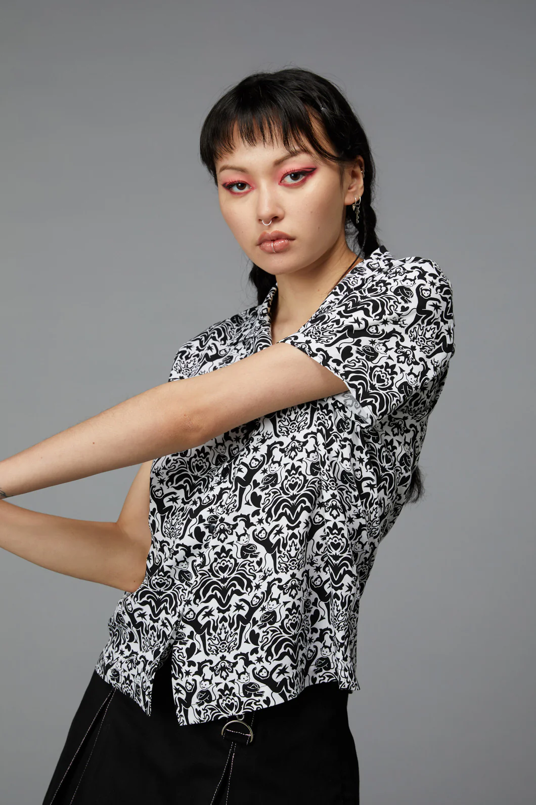 Devil Print Blouse