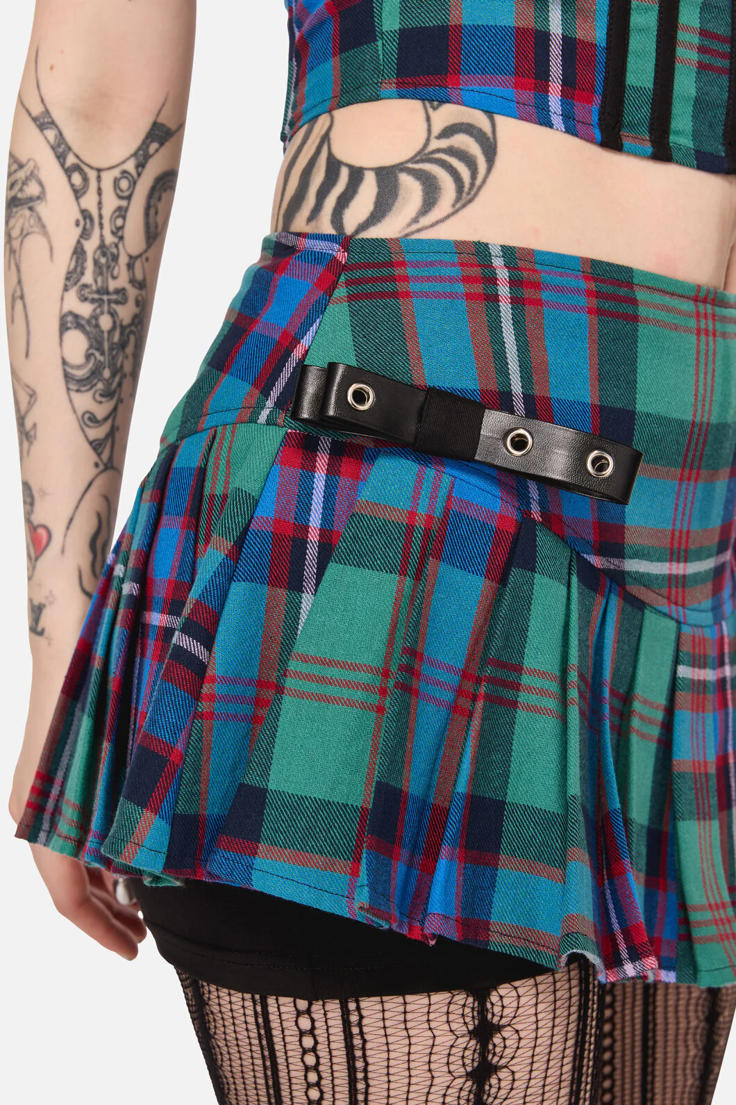 Diablo Goth Tartan Skort - Image 6