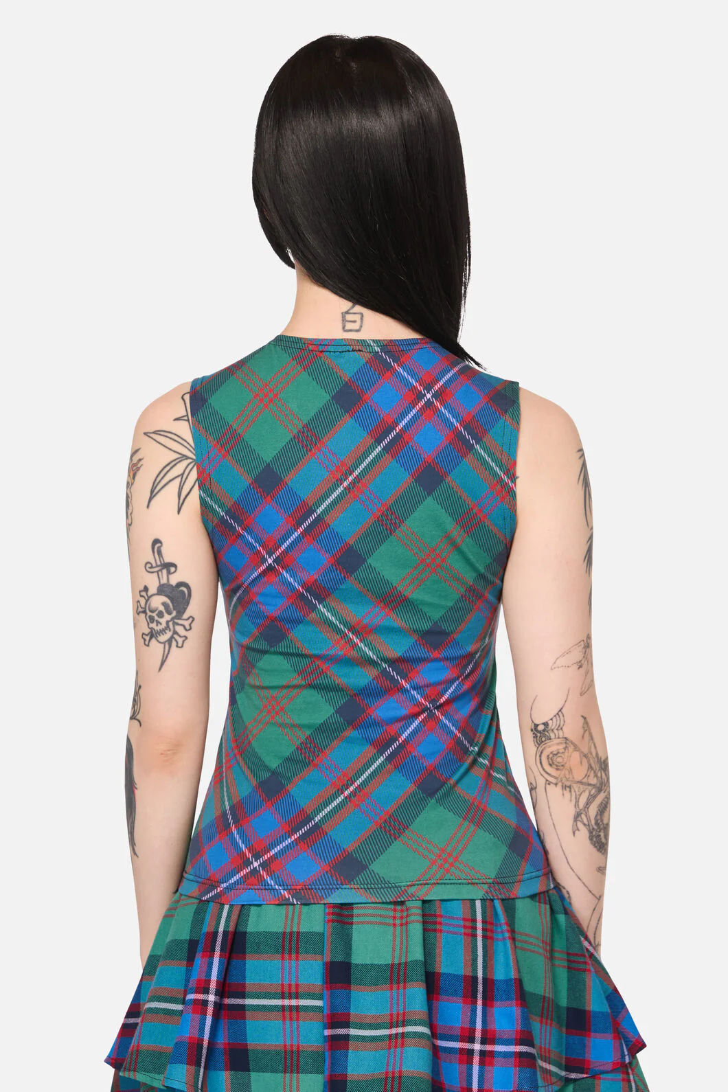 Diablo Goth Tartan Tank Top - Image 3