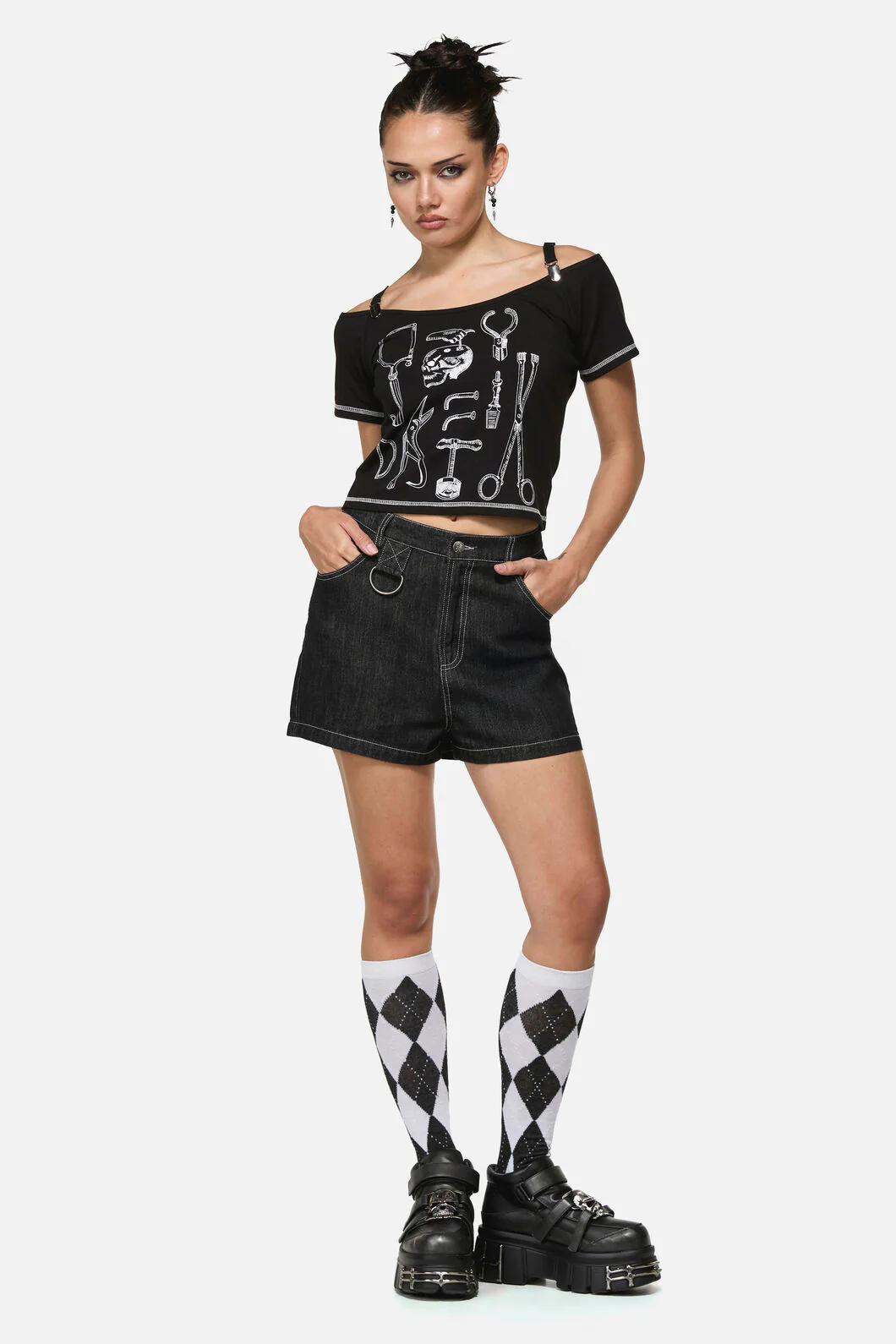 Diamond Check Socks