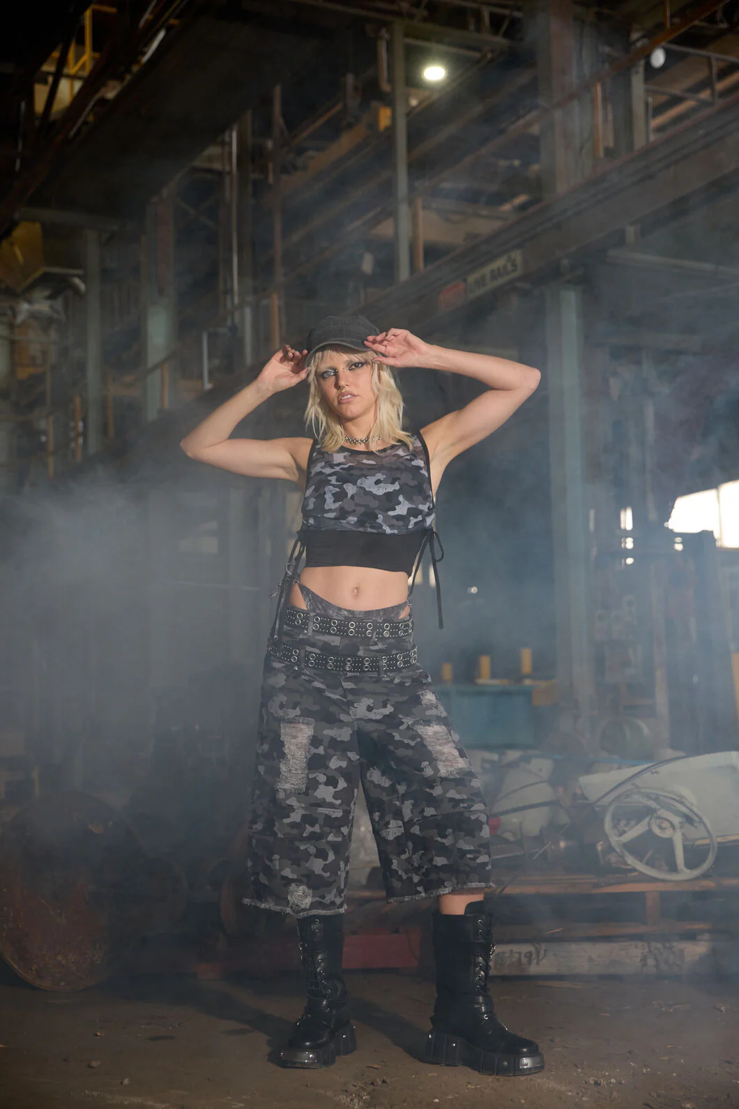 Disruptive Camp Distressed Jorts - Image 3
