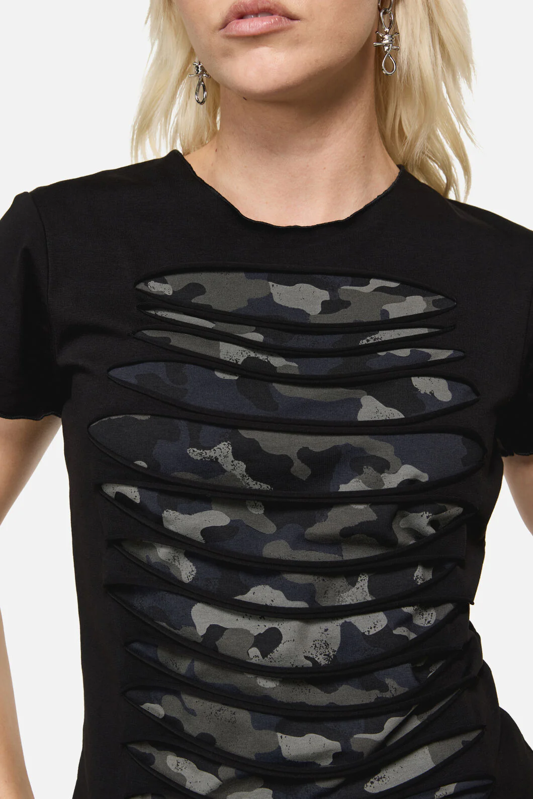 Disruptive Distressed Cut Out Tee - Image 7