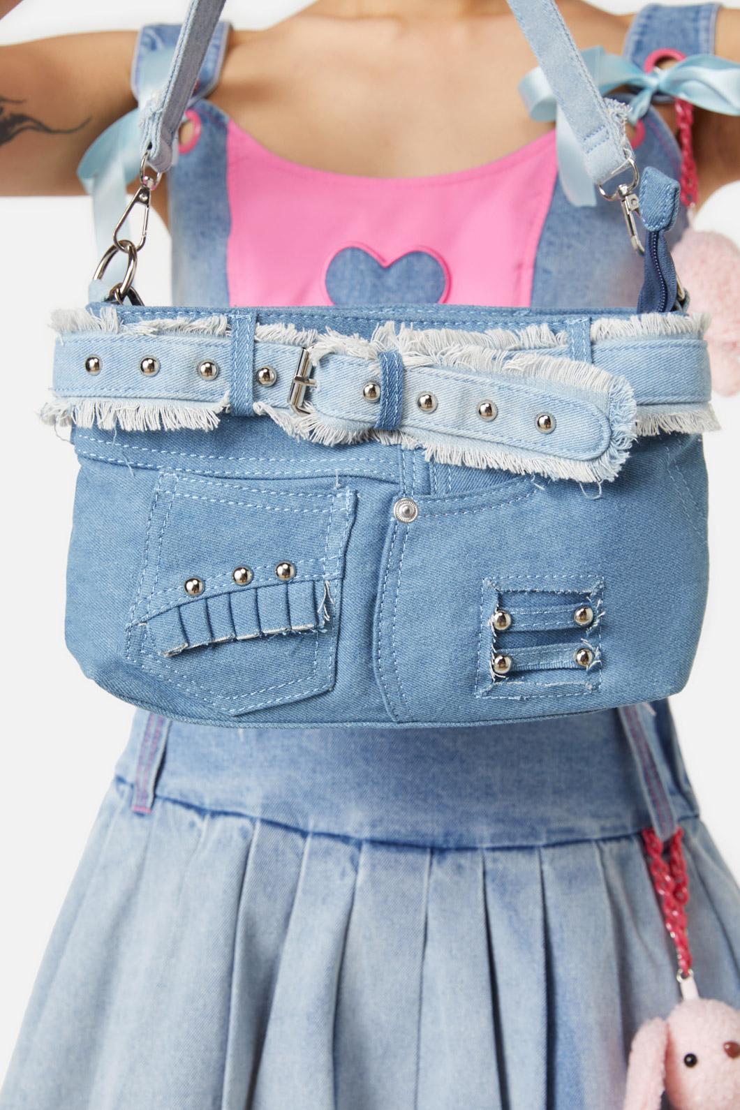 Distressed Denim Bag - Image 2