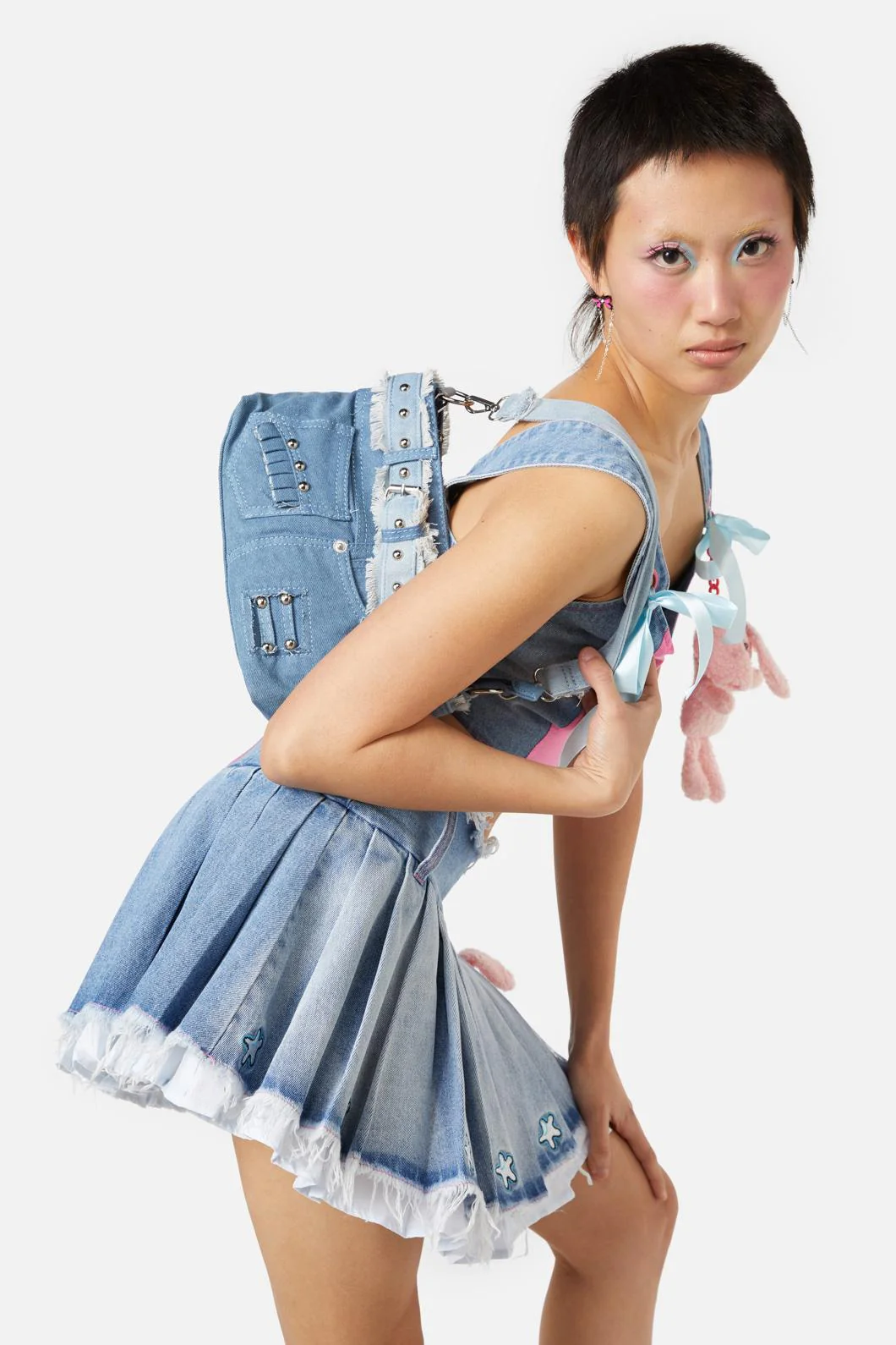 Distressed Denim Bag - Image 3