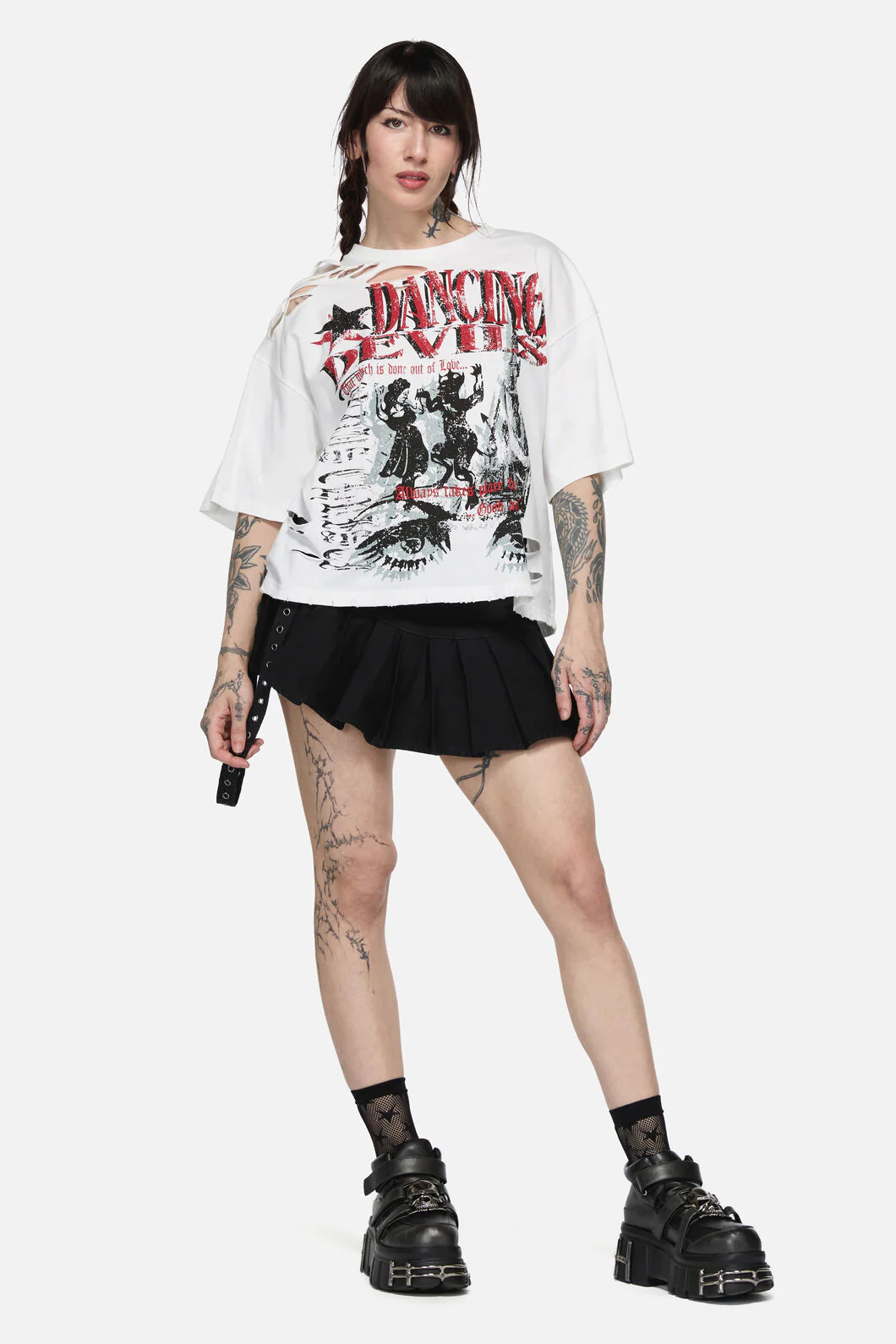 Distressed Graphic Print Tee - Image 7