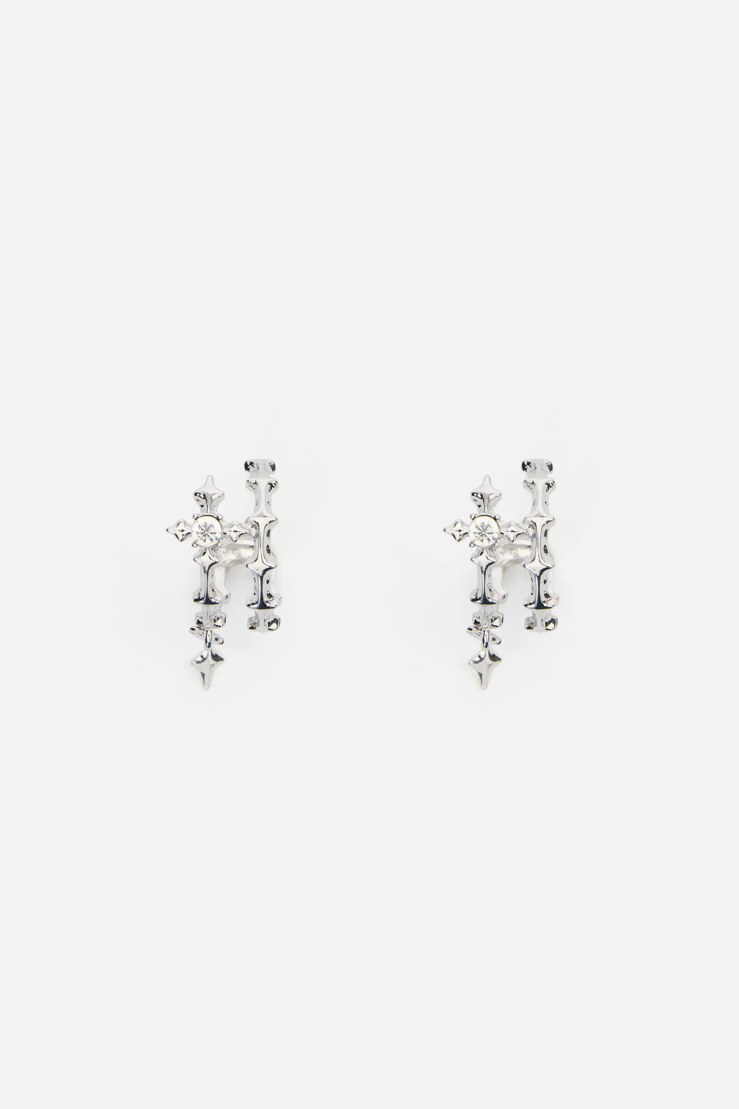 Double Hoop Cross Earrings - Image 3