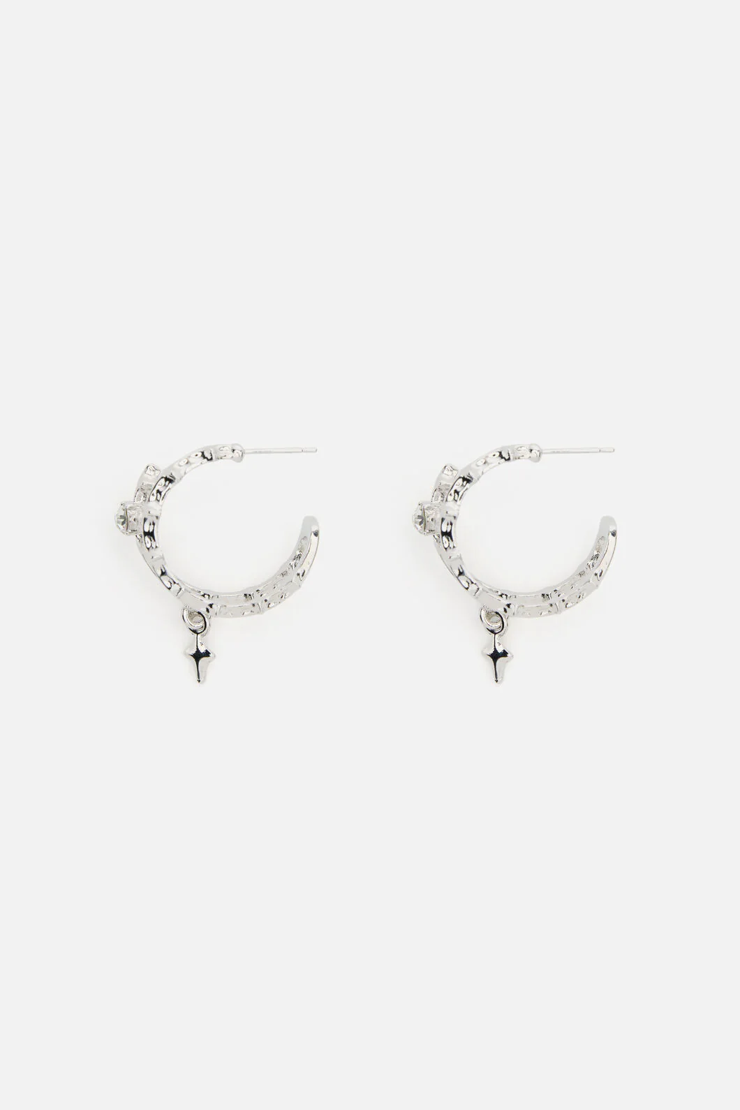 Double Hoop Cross Earrings - Image 4