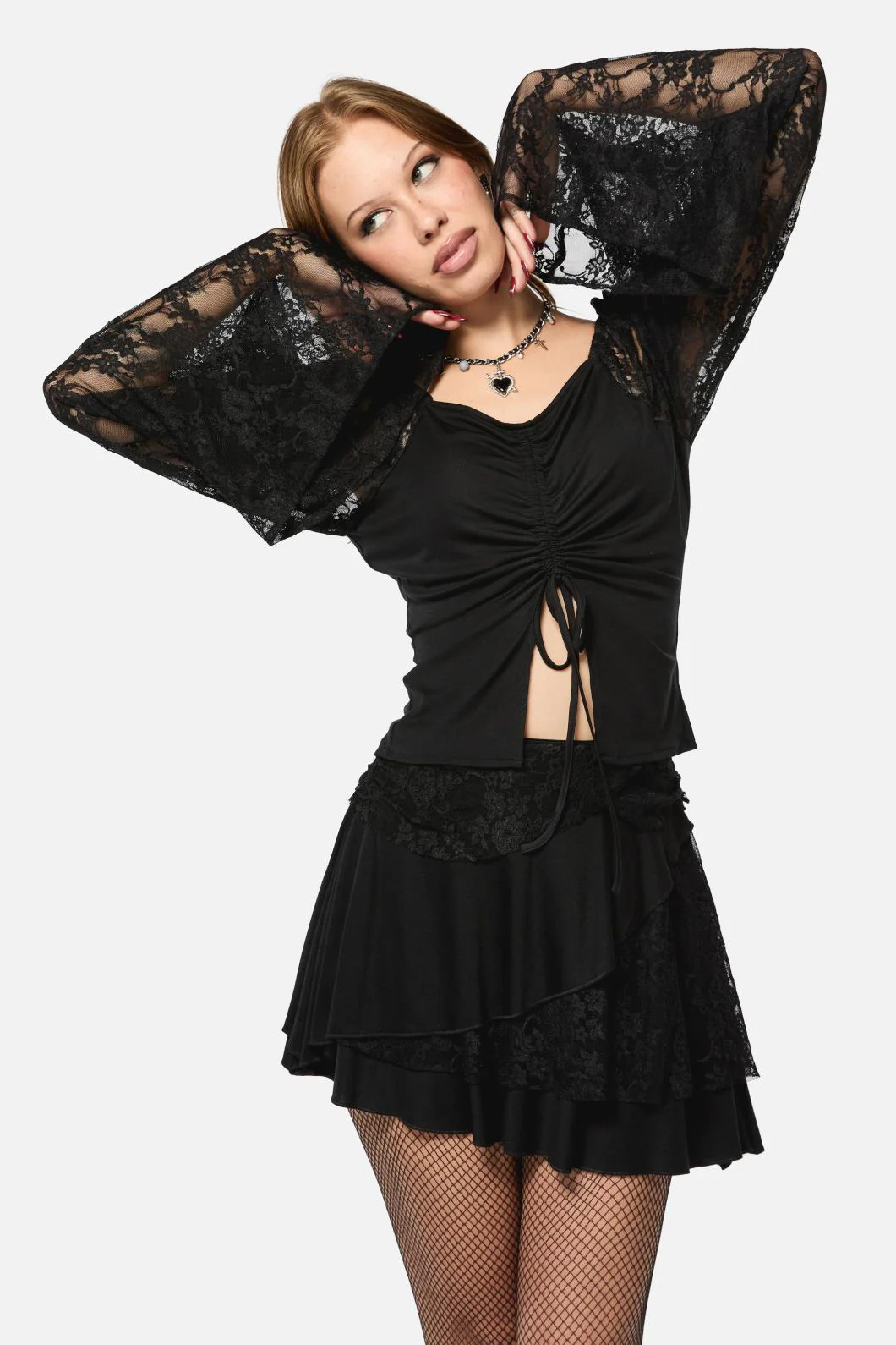 Dragons Grove Lace Sleeve Top - Image 7