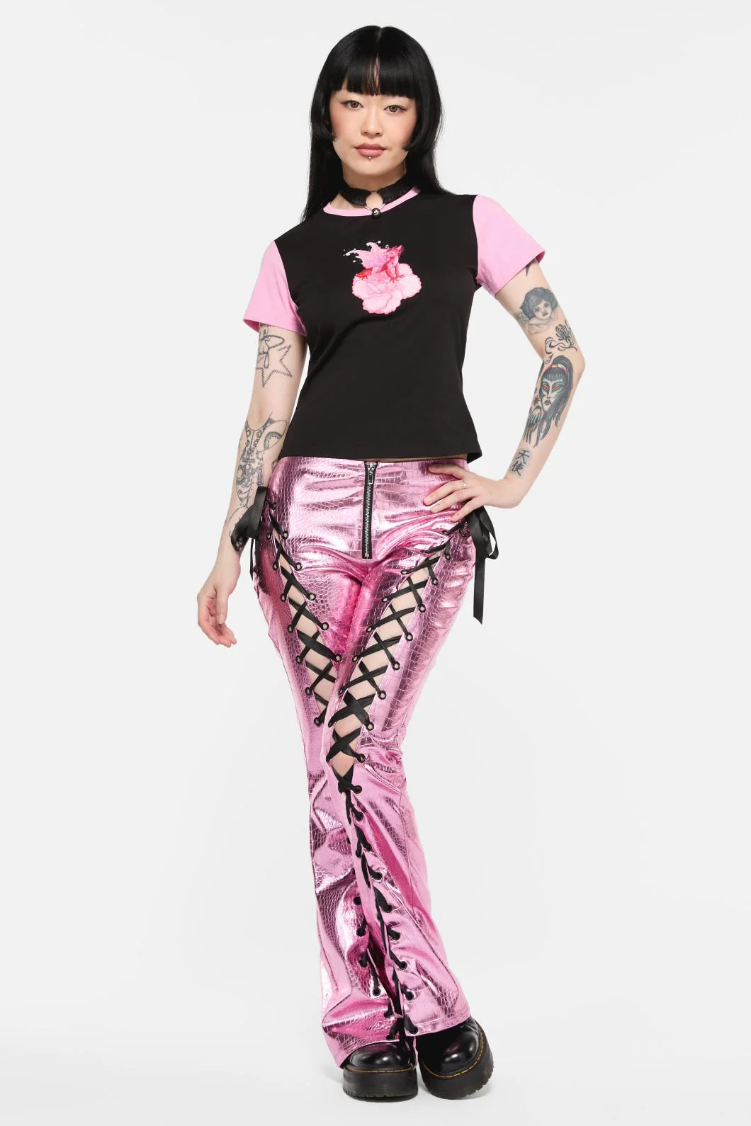Dragons Grove Contrast Sleeve Tee - Image 2