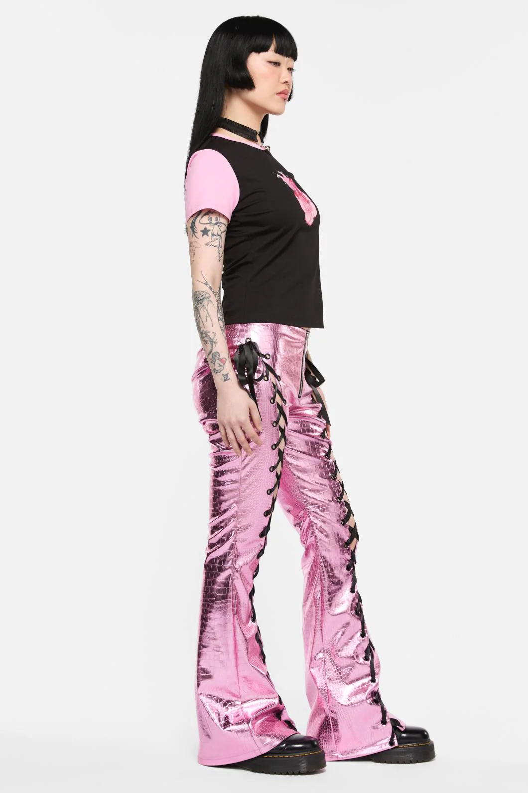 Dragons Grove Contrast Sleeve Tee - Image 3
