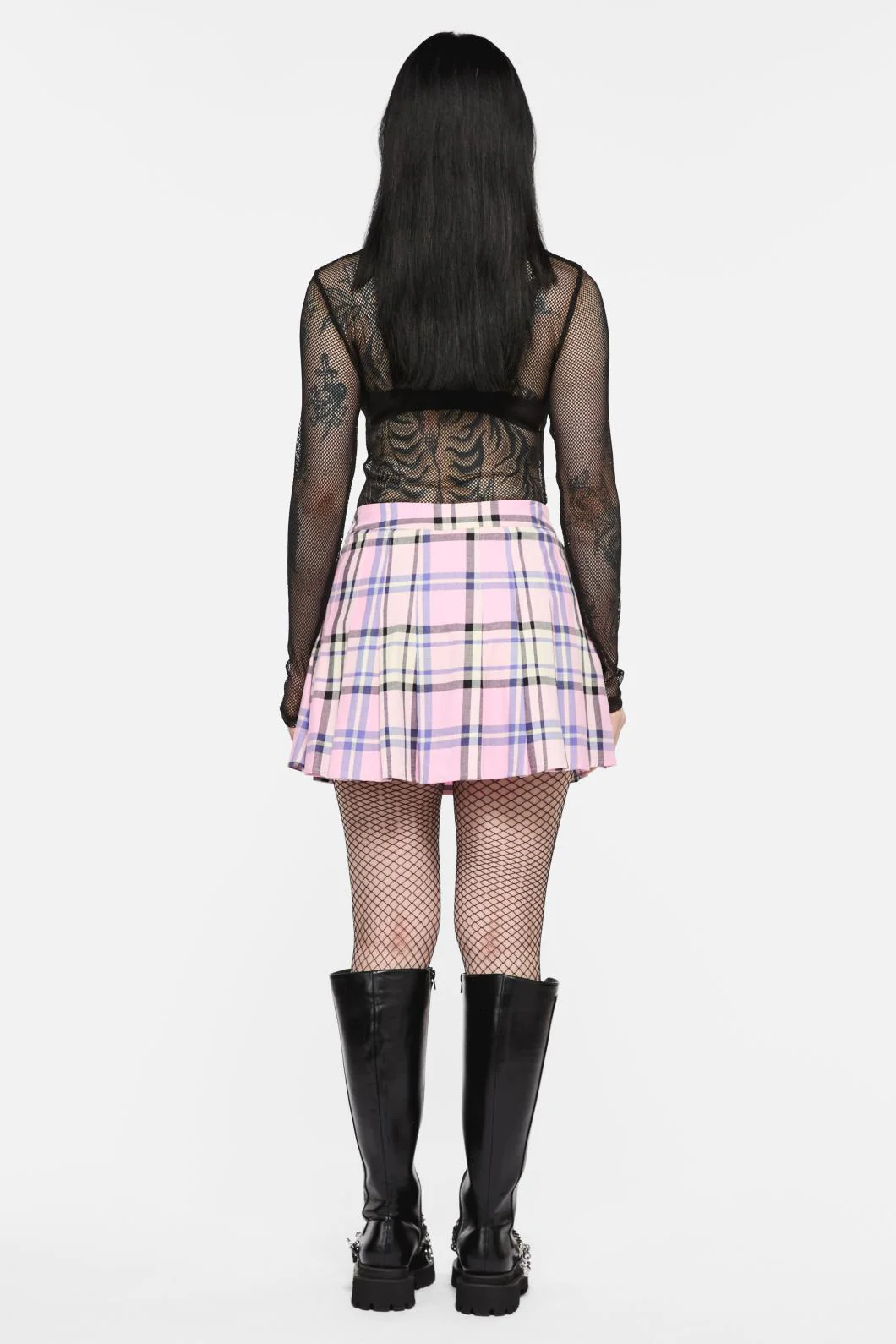 Dragon Scales Tartan Pleated Skort - Image 4